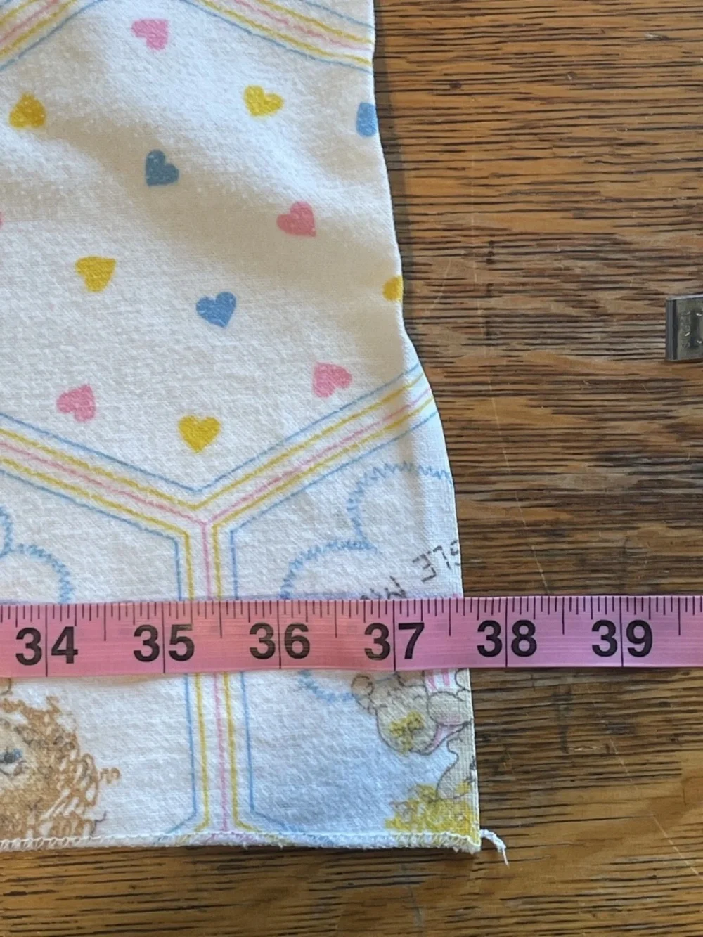 Vintage Hallmark Cards Baby Receiving Blanket 80s Cuddle Me Love Me Hugga Bunch